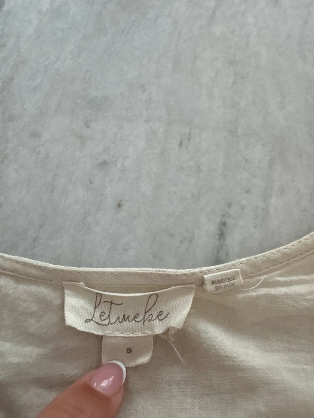 Anthropologie Cream Puff-Sleeve Button Front Blouse
